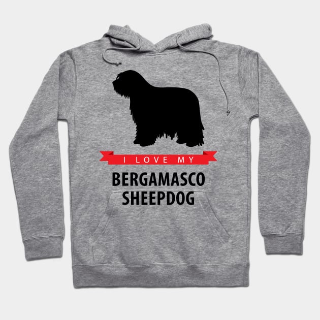 I Love My Bergamasco Sheepdog Hoodie by millersye